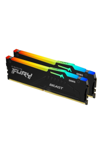 Kingston Technology FURY Beast 16 GB 5200 MT/s DDR5 CL40 DIMM (sada dvou) RGB Obrázok pre Kingston Technology FURY Beast 16 GB 5200 MT/s DDR5 CL40 DIMM (sada dvou) RGB