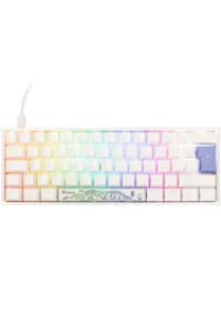 Ducky One 2 Pro Mini White Edition Gaming Tastatur, RGB LED - Cherry Silent Red Obrázok pre Ducky One 2 Pro Mini White Edition Gaming Tastatur, RGB LED - Cherry Silent Red