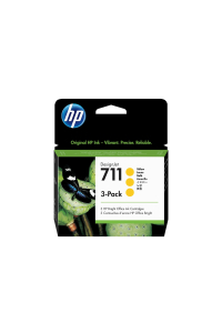 Obrázok pre HP 711 Trojbalení žluté inkoustové kazety DesignJet, 29 ml
