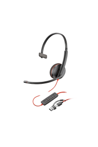 HP Poly Monaurální náhlavní souprava Poly Blackwire 3210 USB-C + adaptér USB-C/A Obrázok pre HP Poly Monaurální náhlavní souprava Poly Blackwire 3210 USB-C + adaptér USB-C/A