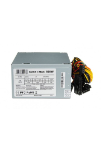 iBox CUBE II napájecí zdroj 500 W 20+4 pin ATX ATX Stříbrná Obrázok pre iBox CUBE II napájecí zdroj 500 W 20+4 pin ATX ATX Stříbrná