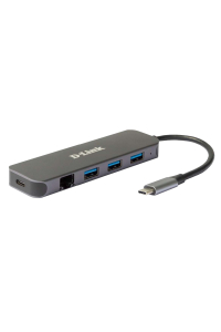 D-Link DUB-2334 dokovací stanice/replikátor portů Kabel USB typu C Šedá Obrázok pre D-Link DUB-2334 dokovací stanice/replikátor portů Kabel USB typu C Šedá