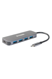 D-Link DUB-2340 rozbočovač rozhraní USB typu C 5000 Mbit/s Šedá Obrázok pre D-Link DUB-2340 rozbočovač rozhraní USB typu C 5000 Mbit/s Šedá