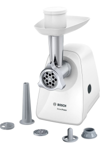 Bosch MFW2520W mlýnek na maso 1500 W Nerezová ocel, Bílá Obrázok pre Bosch MFW2520W mlýnek na maso 1500 W Nerezová ocel, Bílá
