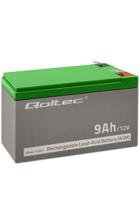 Obrázok pre Qoltec 53031 AGM baterie | 12V | 9 Ah