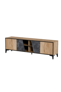 Cama 4D RTV skříň OVO 180x38xV53 dub/beton Obrázok pre Cama 4D RTV skříň OVO 180x38xV53 dub/beton
