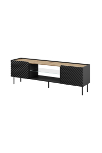 EF ONDA RTV skříň 180x40x39-58 černá (stojící nebo nástěnná) Obrázok pre EF ONDA RTV skříň 180x40x39-58 černá (stojící nebo nástěnná)