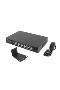 Lanberg RSFE-24P-2C-250 síťový přepínač Nespravované Gigabit Ethernet (10/100/1000) Podpora napájení po Ethernetu (PoE) 1U Černá Obrázok pre Lanberg RSFE-24P-2C-250 síťový přepínač Nespravované Gigabit Ethernet (10/100/1000) Podpora napájení po Ethernetu (PoE) 1U Černá