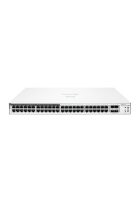 Obrázok pre HPE Aruba Networking Networking Instant On Switch 48p Gigabit CL4 PoE 4p SFP 370W 1830 Řízený L2 Gigabit Ethernet (10/100/1000) Podpora napájení po Ethernetu (PoE) 1U