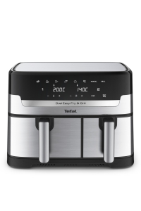 Obrázok pre Tefal Dual Easy Fry & Grill EY905D Dvojitý 8,3 l Samostatné 2700 W Horkovzdušná fritéza Nerezová ocel