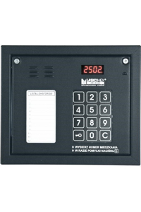 Laskomex CP-2502NR black Audio panel with mini tenant list and RFID key reader Obrázok pre Laskomex CP-2502NR black Audio panel with mini tenant list and RFID key reader