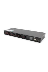 Listwa zasilająca SMART PDU 1U, gniazdo zasilające IEC320 C20 16A/250V, gniazda 8x C13, 16A Obrázok pre Listwa zasilająca SMART PDU 1U, gniazdo zasilające IEC320 C20 16A/250V, gniazda 8x C13, 16A