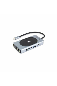 DICOTA D32059 rozbočovač rozhraní USB typu C Černá, Stříbrná Obrázok pre DICOTA D32059 rozbočovač rozhraní USB typu C Černá, Stříbrná