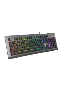 GENESIS Rhod 500 RGB klávesnice Hraní USB QWERTY Portugalština Černá, Stříbrná Obrázok pre GENESIS Rhod 500 RGB klávesnice Hraní USB QWERTY Portugalština Černá, Stříbrná