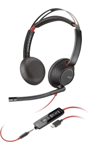 Obrázok pre HP Poly Stereofonní náhlavní souprava Poly Blackwire 5220 USB-C + 3,5mm konektor + adaptér USB-C/A