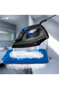Clatronic DB 3703 žehlička Suché i parní žehlení Žehlicí plocha z nerezové oceli 1800 W Černá, Šedá Obrázok pre Clatronic DB 3703 žehlička Suché i parní žehlení Žehlicí plocha z nerezové oceli 1800 W Černá, Šedá