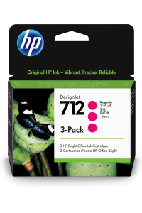 HP Trojbalení purpurových inkoustových kazet 712 DesignJet, 29 ml Obrázok pre HP Trojbalení purpurových inkoustových kazet 712 DesignJet, 29 ml