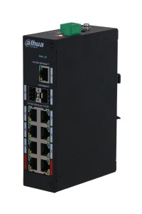 Obrázok pre Dahua Technology PFS3211-8GT-120-V2 síťový přepínač Nespravované Gigabit Ethernet (10/100/1000) Podpora napájení po Ethernetu (PoE) Stolní/nástěnná montáž Černá