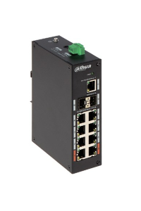 Obrázok pre Dahua Technology PFS3211-8GT-120-V2 síťový přepínač Nespravované Gigabit Ethernet (10/100/1000) Podpora napájení po Ethernetu (PoE) Stolní/nástěnná montáž Černá