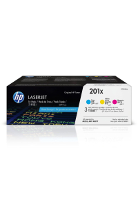 HP 201X Trojbalení originálních tonerových kazet LaserJet, azurová/purpurová/žlutá Obrázok pre HP 201X Trojbalení originálních tonerových kazet LaserJet, azurová/purpurová/žlutá