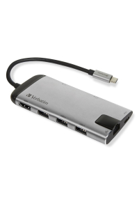 Obrázok pre Verbatim 49142 dokovací stanice/replikátor portů USB 3.2 Gen 1 (3.1 Gen 1) Type-C Černá, Stříbrná