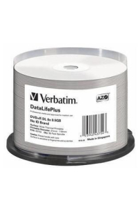 Verbatim DataLifePlus 8,5 GB DVD+R DL 50 kusů Obrázok pre Verbatim DataLifePlus 8,5 GB DVD+R DL 50 kusů