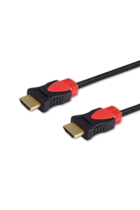 Savio CL-141 HDMI kabel 10 m HDMI typ A (standardní) černý,červený Obrázok pre Savio CL-141 HDMI kabel 10 m HDMI typ A (standardní) černý,červený