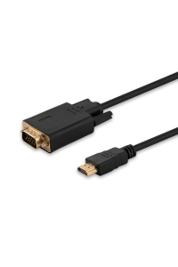 Savio CL-103 adaptér k video kabelům 1,8 m HDMI Typ A (standardní) VGA (D-Sub) Černá Obrázok pre Savio CL-103 adaptér k video kabelům 1,8 m HDMI Typ A (standardní) VGA (D-Sub) Černá