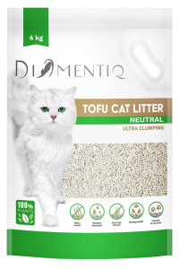 DIAMENTIQ Tofu Neutral Ultra clumping - rostlinné stelivo - 4kg Obrázok pre DIAMENTIQ Tofu Neutral Ultra clumping - rostlinné stelivo - 4kg