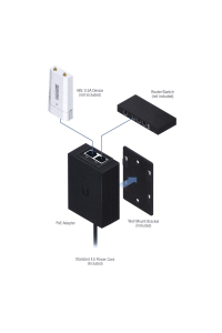 Obrázok pre Ubiquiti POE-48-24W-G PoE adaptér Gigabit Ethernet 48 V