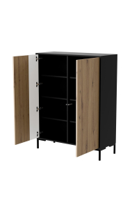 Obrázok pre Cama Komoda MERCI 100 x 40 x 129 cm černá/dub arstan
