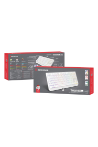 GENESIS Thor 230 TKL klávesnice Hraní USB + RF Wireless + Bluetooth QWERTY Americká angličtina Bílá Obrázok pre GENESIS Thor 230 TKL klávesnice Hraní USB + RF Wireless + Bluetooth QWERTY Americká angličtina Bílá