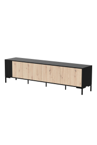 Cama MERCI RTV skříňka 200 x 40 x 54 cm černá/dub artisan Obrázok pre Cama MERCI RTV skříňka 200 x 40 x 54 cm černá/dub artisan