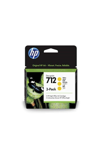 HP Trojbalení žlutých inkoustových kazet 712 DesignJet, 29 ml Obrázok pre HP Trojbalení žlutých inkoustových kazet 712 DesignJet, 29 ml