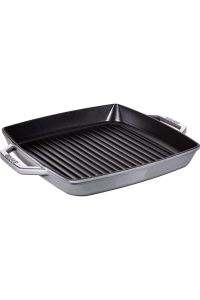 STAUB Square cast iron grill pan with two handles 33 cm, graphite Obrázok pre STAUB Square cast iron grill pan with two handles 33 cm, graphite