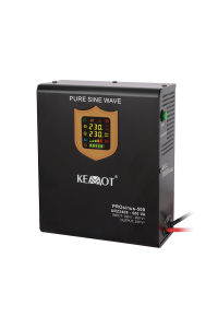 Wall-mounted emergency power supply KEMOT PROsinus-500 converter with pure sine wave and charging function 12V 230V 500VA/300W Obrázok pre Wall-mounted emergency power supply KEMOT PROsinus-500 converter with pure sine wave and charging function 12V 230V 500VA/300W