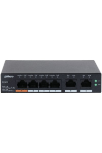 Obrázok pre Dahua Technology DH-CS4006-4ET-60 síťový přepínač Řízený L2 Gigabit Ethernet (10/100/1000) Podpora napájení po Ethernetu (PoE) Černá