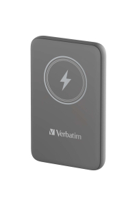 Verbatim Charge 'n' Go Lithium-polymerová (LiPo) 10000 mAh Bezdrátové nabíjení Šedá Obrázok pre Verbatim Charge 'n' Go Lithium-polymerová (LiPo) 10000 mAh Bezdrátové nabíjení Šedá