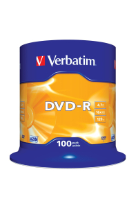 Verbatim DVD-R Matt Silver 4,7 GB 100 kusů Obrázok pre Verbatim DVD-R Matt Silver 4,7 GB 100 kusů