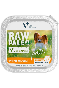 VETEXPERT Raw Paleo Pate Mini Adult Turkey - mokré krmivo pro psy - 150 g Obrázok pre VETEXPERT Raw Paleo Pate Mini Adult Turkey - mokré krmivo pro psy - 150 g