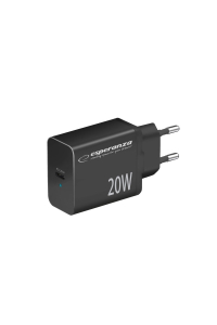 Esperanza EZC104K Síťová nabíječka 20W černá Obrázok pre Esperanza EZC104K Síťová nabíječka 20W černá