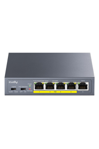 Obrázok pre Cudy GS1005P síťový přepínač Nespravované Gigabit Ethernet (10/100/1000) Podpora napájení po Ethernetu (PoE) Šedá