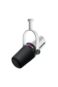 Shure MV7+-W - řečnický pultík/hlasový mikrofon s konektorem XLR/USB-C, bílý Obrázok pre Shure MV7+-W - řečnický pultík/hlasový mikrofon s konektorem XLR/USB-C, bílý