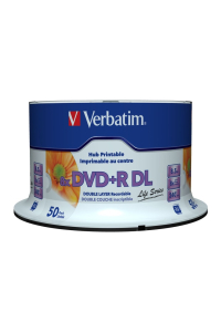 Verbatim 97693 prázdné DVD 8,5 GB DVD+R DL 50 kusů Obrázok pre Verbatim 97693 prázdné DVD 8,5 GB DVD+R DL 50 kusů