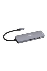 Verbatim CMH-08 USB typu C 5000 Mbit/s Stříbrná Obrázok pre Verbatim CMH-08 USB typu C 5000 Mbit/s Stříbrná