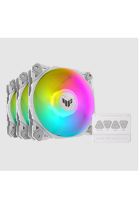 ASUS TUF GAMING TF120 ARGB WHITE EDITION 3IN1 Vzduchový chladič 12 cm Bílá 3 kusů Obrázok pre ASUS TUF GAMING TF120 ARGB WHITE EDITION 3IN1 Vzduchový chladič 12 cm Bílá 3 kusů