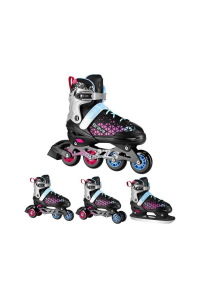 NH18190A BRAVE 4in1 PINK INLINE SKATES SIZE M. S(29-33) WITH WYM. TUL. ICE HOCKEY NILS EXTREME Obrázok pre NH18190A BRAVE 4in1 PINK INLINE SKATES SIZE M. S(29-33) WITH WYM. TUL. ICE HOCKEY NILS EXTREME