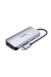 UNITEK ACTIVE HUB USB-C 2X HDMI 4K, RJ45, PD 100W Obrázok pre UNITEK ACTIVE HUB USB-C 2X HDMI 4K, RJ45, PD 100W