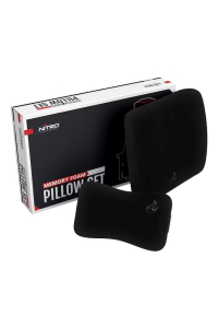 Obrázok pre Nitro Concepts Memory Foam Pillow Set Black/Black - sada pěnových polštářů
