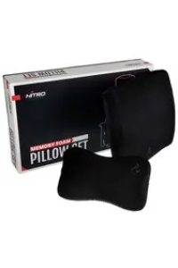 Nitro Concepts Memory Foam Pillow Set Black/Black - sada pěnových polštářů Obrázok pre Nitro Concepts Memory Foam Pillow Set Black/Black - sada pěnových polštářů
